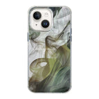 For iPhone 13 / Green Wash Painting