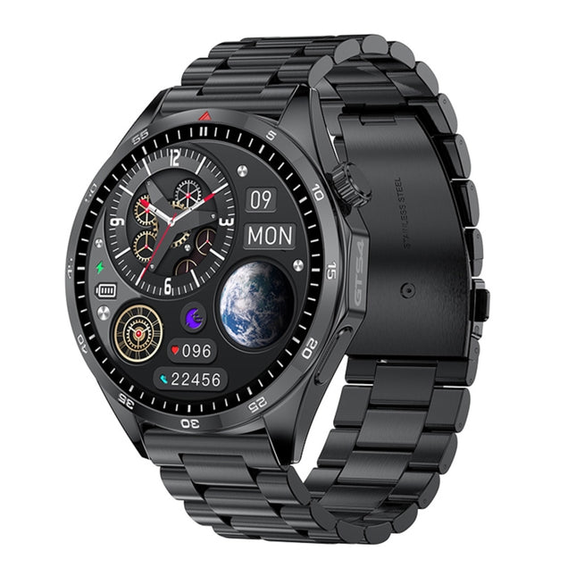 GS4/LT09 1.5 inch IP67 Fitness Wellness Smart Watch Support Bluetooth Call / Sleep / Blood Oxygen / Heart Rate Health Monitor, Silicone Strap, Steel Strap