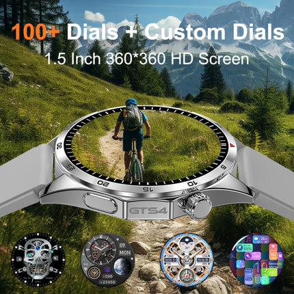 GS4/LT09 1.5 inch IP67 Fitness Wellness Smart Watch Support Bluetooth Call / Sleep / Blood Oxygen / Heart Rate Health Monitor, Silicone Strap, Steel Strap