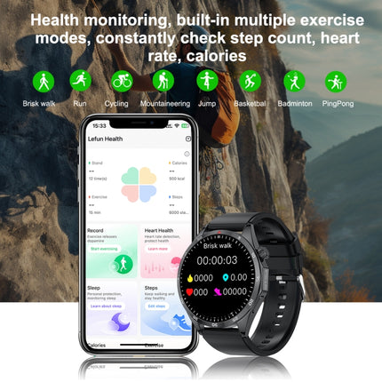 GS4/LT09 1.5 inch IP67 Fitness Wellness Smart Watch Support Bluetooth Call / Sleep / Blood Oxygen / Heart Rate Health Monitor, Silicone Strap, Steel Strap