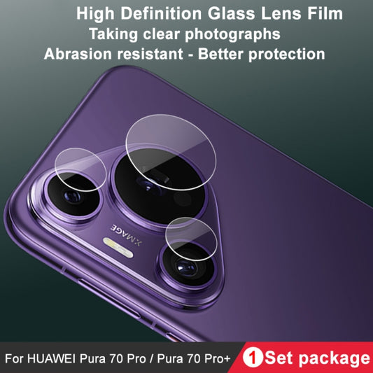 IMAK Rear Camera Glass Lens Film, 1 Set Package, For Huawei Pura 70 Pro / 70 Pro+, For Huawei Pura 70 Ultra, For Huawei Pura 70