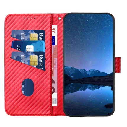 YX0070 Carbon Fiber Buckle Leather Phone Case with Lanyard, For iPhone 13 mini, For iPhone 12 / 12 Pro, For iPhone 12 Pro Max