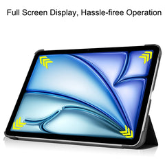 Custer Pure Color 3-Fold Holder Smart Leather Tablet Case, For iPad Air 13 2024 / 2025, For iPad Pro 13 2024