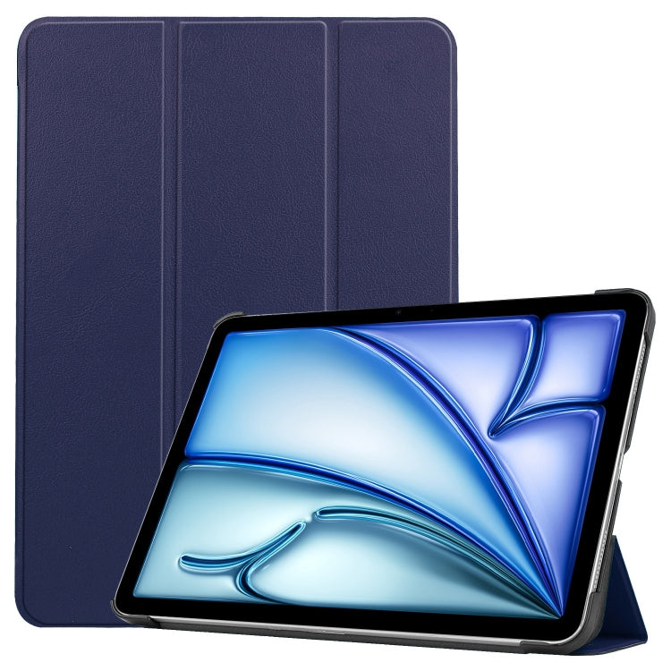 Custer Pure Color 3-Fold Holder Smart Leather Tablet Case, For iPad Pro 13 2024, For iPad Air 13 2024