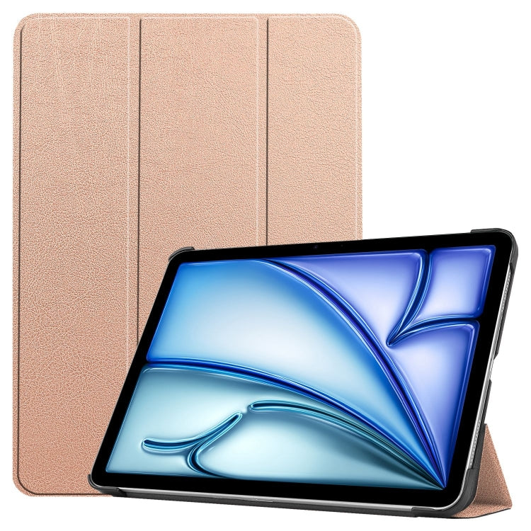 Custer Pure Color 3-Fold Holder Smart Leather Tablet Case, For iPad Pro 13 2024, For iPad Air 13 2024