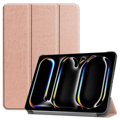 Custer Pure Color 3-Fold Holder Smart Leather Tablet Case, For iPad Air 13 2024 / 2025, For iPad Pro 13 2024