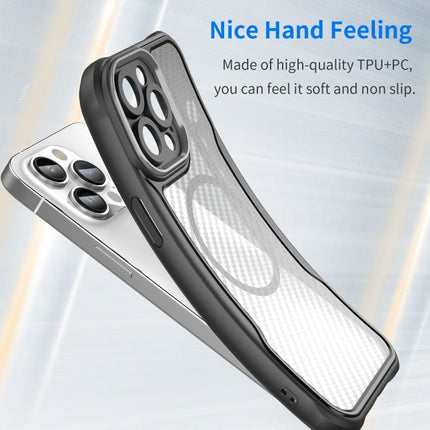 Carbon Fiber Texture MagSafe Translucent Phone Case, For iPhone 15, For iPhone 14, For iPhone 14 Pro, For iPhone 14 Pro Max, For iPhone 13 Pro Max, For iPhone 13 Pro