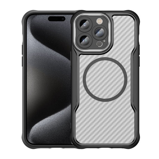 Carbon Fiber Texture MagSafe Translucent Phone Case, For iPhone 15 Pro, For iPhone 15 Plus / 14 Plus, For iPhone 15, For iPhone 14 / 13, For iPhone 14 Pro, For iPhone 14 Pro Max