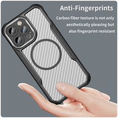 Carbon Fiber Texture MagSafe Translucent Phone Case, For iPhone 15, For iPhone 14 / 13, For iPhone 14 Pro, For iPhone 14 Pro Max, For iPhone 13 Pro Max, For iPhone 13 Pro, For iPhone 12, For iPhone 12 Pro Max