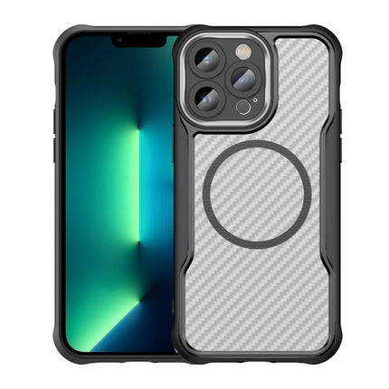 Carbon Fiber Texture MagSafe Translucent Phone Case, For iPhone 13, For iPhone 12, For iPhone 12 Pro Max, For iPhone 12 Pro, For iPhone 11 Pro Max, For iPhone 11