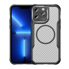 Carbon Fiber Texture MagSafe Translucent Phone Case, For iPhone 15, For iPhone 14 / 13, For iPhone 14 Pro, For iPhone 14 Pro Max, For iPhone 13 Pro Max, For iPhone 13 Pro, For iPhone 12, For iPhone 12 Pro Max