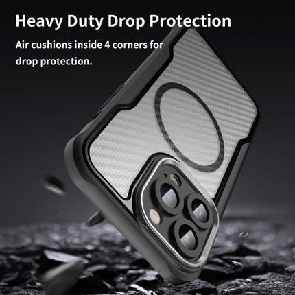 Carbon Fiber Texture MagSafe Translucent Phone Case, For iPhone 11 Pro