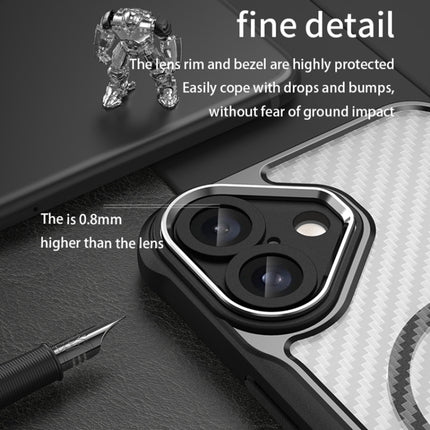 Carbon Fiber Texture MagSafe Translucent Phone Case, For iPhone 16 Pro, For iPhone 16 Plus, For iPhone 16, For iPhone 15 Pro Max, For iPhone 15 Pro, For iPhone 15 Plus / 14 Plus