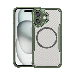 Carbon Fiber Texture MagSafe Translucent Phone Case, For iPhone 16 Pro, For iPhone 16 Plus, For iPhone 16, For iPhone 15 Pro Max, For iPhone 15 Pro, For iPhone 15 Plus / 14 Plus