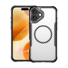 Carbon Fiber Texture MagSafe Translucent Phone Case, For iPhone 16 Pro Max, For iPhone 16 Pro, For iPhone 16 Plus, For iPhone 16, iPhone 16e, For iPhone 15 Pro Max, For iPhone 15 Pro, For iPhone 15 Plus / 14 Plus