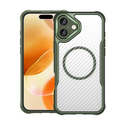 Carbon Fiber Texture MagSafe Translucent Phone Case, For iPhone 16 Pro, For iPhone 16 Plus, For iPhone 16, For iPhone 15 Pro Max, For iPhone 15 Pro, For iPhone 15 Plus / 14 Plus