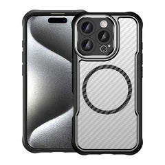 Carbon Fiber Texture MagSafe Translucent Phone Case, For iPhone 16 Pro Max, For iPhone 16 Pro, For iPhone 16 Plus, For iPhone 16, iPhone 16e, For iPhone 15 Pro Max, For iPhone 15 Pro, For iPhone 15 Plus / 14 Plus