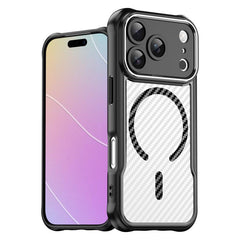 Carbon Fiber Texture MagSafe Translucent Phone Case, For iPhone 17 Pro Max, For iPhone 17 Pro, For iPhone 17, For  iPhone 17 Air, For iPhone 16e, For iPhone 16 Pro Max