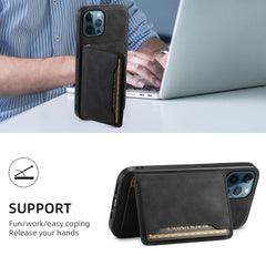 Denior D13 Retro Texture Leather MagSafe Card Bag Phone Case
