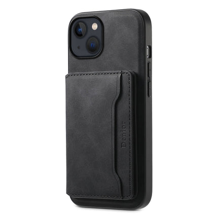 Denior D13 Retro Texture Leather MagSafe Card Bag Phone Case