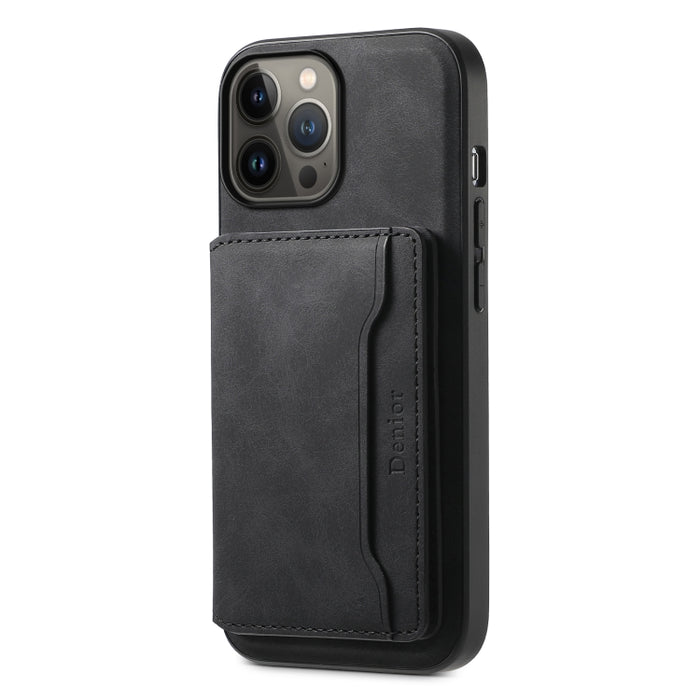 Denior D13 Retro Texture Leather MagSafe Card Bag Phone Case, For iPhone 13 Pro Max, For iPhone 13 Pro, For iPhone 12, For iPhone 12 Pro Max, For iPhone 12 Pro