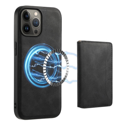 Denior D13 Retro Texture Leather MagSafe Card Bag Phone Case, For iPhone 13 Pro Max, For iPhone 13 Pro, For iPhone 12, For iPhone 12 Pro Max, For iPhone 12 Pro