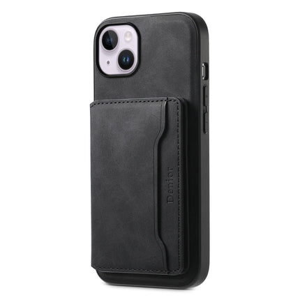 Denior D13 Retro Texture Leather MagSafe Card Bag Phone Case, For iPhone 15 Pro Max, For iPhone 15 Pro, For iPhone 15 Plus, For iPhone 15, For iPhone 14 Plus, For iPhone 13 / 14, For iPhone 14 Pro, For iPhone 14 Pro Max