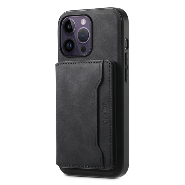 Denior D13 Retro Texture Leather MagSafe Card Bag Phone Case, For iPhone 15 Pro Max, For iPhone 15 Pro, For iPhone 15 Plus, For iPhone 15, For iPhone 14 Plus, For iPhone 13 / 14, For iPhone 14 Pro, For iPhone 14 Pro Max