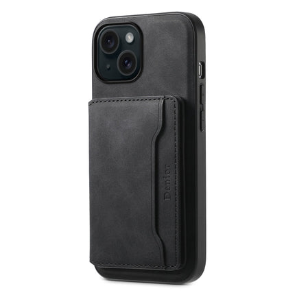 Denior D13 Retro Texture Leather MagSafe Card Bag Phone Case, For iPhone 15 Pro Max, For iPhone 15 Pro, For iPhone 15 Plus, For iPhone 15, For iPhone 14 Plus, For iPhone 13 / 14, For iPhone 14 Pro, For iPhone 14 Pro Max