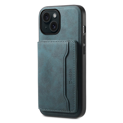 Denior D13 Retro Texture Leather MagSafe Card Bag Phone Case, For iPhone 15 Pro Max, For iPhone 15 Pro, For iPhone 15 Plus, For iPhone 15, For iPhone 14 Plus, For iPhone 13 / 14, For iPhone 14 Pro, For iPhone 14 Pro Max