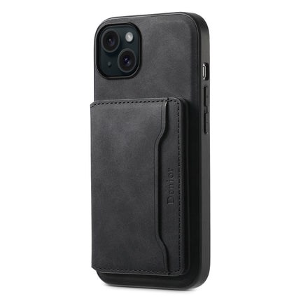 Denior D13 Retro Texture Leather MagSafe Card Bag Phone Case, For iPhone 15 Pro Max, For iPhone 15 Pro, For iPhone 15 Plus, For iPhone 15, For iPhone 14 Plus, For iPhone 13 / 14, For iPhone 14 Pro, For iPhone 14 Pro Max
