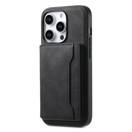 Denior D13 Retro Texture Leather MagSafe Card Bag Phone Case, For iPhone 15 Pro Max, For iPhone 15 Pro, For iPhone 15 Plus, For iPhone 15, For iPhone 14 Plus, For iPhone 13 / 14, For iPhone 14 Pro, For iPhone 14 Pro Max