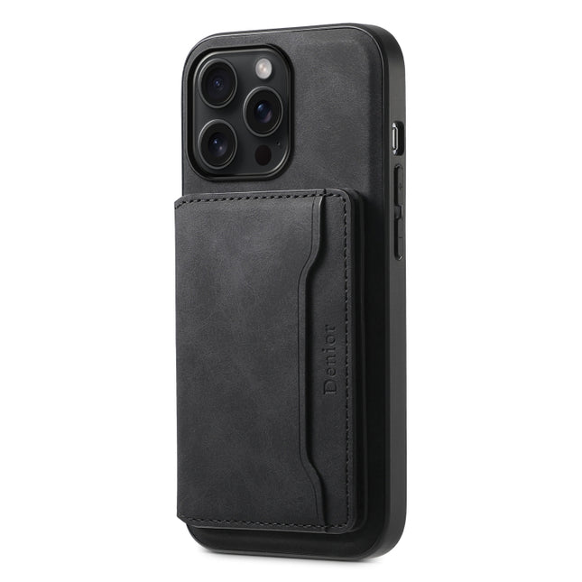 Denior D13 Retro Texture Leather MagSafe Card Bag Phone Case, For iPhone 15 Pro Max, For iPhone 15 Pro, For iPhone 15 Plus, For iPhone 15, For iPhone 14 Plus, For iPhone 13 / 14, For iPhone 14 Pro, For iPhone 14 Pro Max