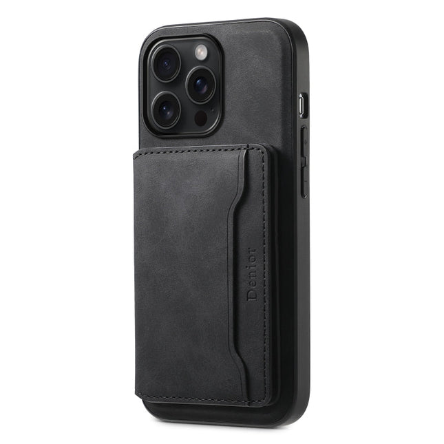 Denior D13 Retro Texture Leather MagSafe Card Bag Phone Case, For iPhone 15 Pro Max, For iPhone 15 Pro, For iPhone 15 Plus, For iPhone 15, For iPhone 14 Plus, For iPhone 13 / 14, For iPhone 14 Pro, For iPhone 14 Pro Max