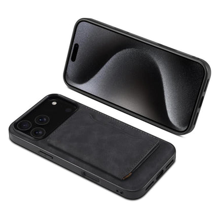 Denior D13 Retro Texture Leather MagSafe Card Bag Phone Case