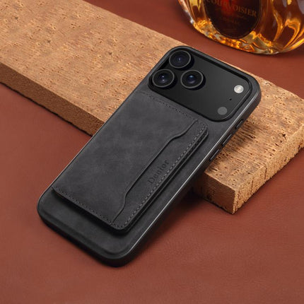 Denior D13 Retro Texture Leather MagSafe Card Bag Phone Case