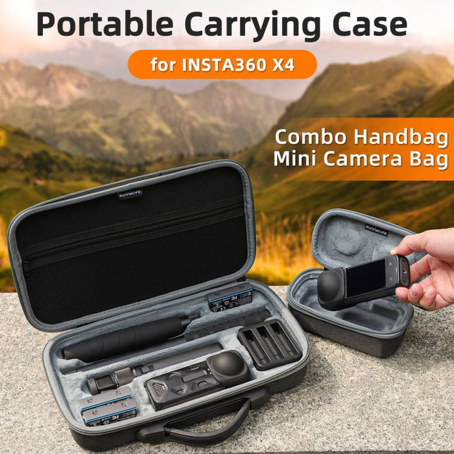 For Insta360 X4 / X5 Sunnylife Carrying Case Handbag, X4-B812 Mini Camera Bag, X4-B816 Combo Bag