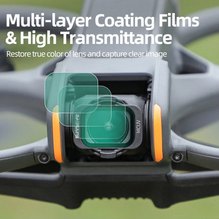 For DJI Avata 2 Sunnylife Camera Lens Filter, MCUV, ND8, ND16, ND32, ND64, ND128, 4 in 1 ND8/16/32/64, 5 in 1 ND8/16/32/64/128, 4 in 1 MCUV ND8/16/32, 6 in 1 MCUV ND8/16/32/64/128