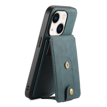 Denior D14 NK Retro Pattern MagSafe Magnetic Card Holder Leather Phone Case