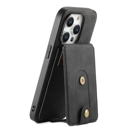 Denior D14 NK Retro Pattern MagSafe Magnetic Card Holder Leather Phone Case