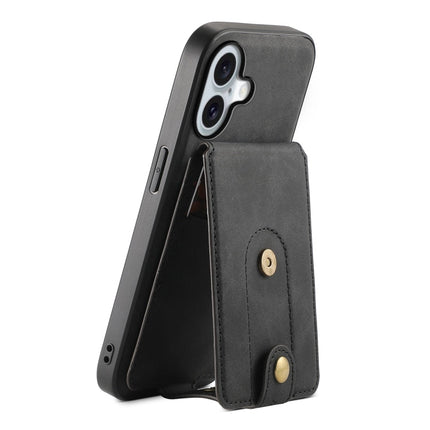 Denior D14 NK Retro Pattern MagSafe Magnetic Card Holder Leather Phone Case, For iPhone 17 Pro Max, For iPhone 17 Pro, For iPhone 17, For iPhone Air, For iPhone 16 Pro Max, For iPhone 16 Pro, For iPhone 16 Plus, For iPhone 16