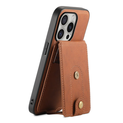 Denior D14 NK Retro Pattern MagSafe Magnetic Card Holder Leather Phone Case, For iPhone 17 Pro Max, For iPhone 17 Pro, For iPhone 17, For iPhone Air, For iPhone 16 Pro Max, For iPhone 16 Pro, For iPhone 16 Plus, For iPhone 16