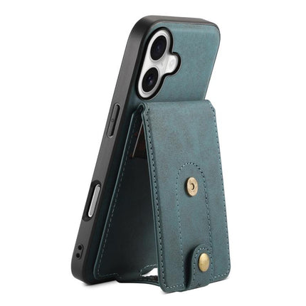 Denior D14 NK Retro Pattern MagSafe Magnetic Card Holder Leather Phone Case, For iPhone 17 Pro Max, For iPhone 17 Pro, For iPhone 17, For iPhone Air, For iPhone 16 Pro Max, For iPhone 16 Pro, For iPhone 16 Plus, For iPhone 16