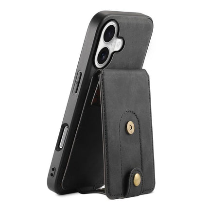 Denior D14 NK Retro Pattern MagSafe Magnetic Card Holder Leather Phone Case, For iPhone 17 Pro Max, For iPhone 17 Pro, For iPhone 17, For iPhone Air, For iPhone 16 Pro Max, For iPhone 16 Pro, For iPhone 16 Plus, For iPhone 16