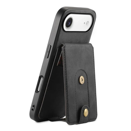 Denior D14 NK Retro Pattern MagSafe Magnetic Card Holder Leather Phone Case, For iPhone 17 Pro Max, For iPhone 17 Pro, For iPhone 17, For iPhone Air, For iPhone 16 Pro Max, For iPhone 16 Pro, For iPhone 16 Plus, For iPhone 16