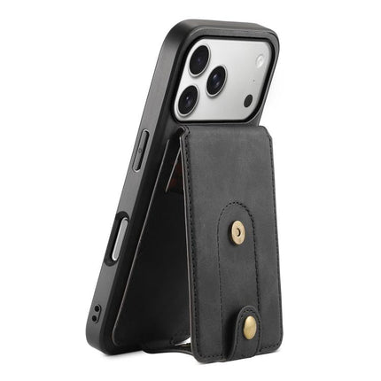 Denior D14 NK Retro Pattern MagSafe Magnetic Card Holder Leather Phone Case, For iPhone 17 Pro Max, For iPhone 17 Pro, For iPhone 17, For iPhone Air, For iPhone 16 Pro Max, For iPhone 16 Pro, For iPhone 16 Plus, For iPhone 16