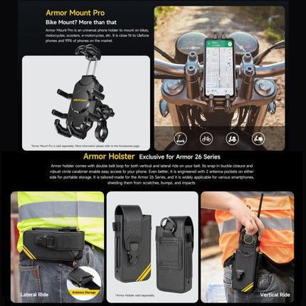 Ulefone Armor 26 Ultra Walkie-Talkie Version Rugged Phone, 6.78 inch Android 13 MediaTek Dimensity 8020 Octa Core, Network: 5G, NFC, 12GB+512GB Walkie-Talkie Version