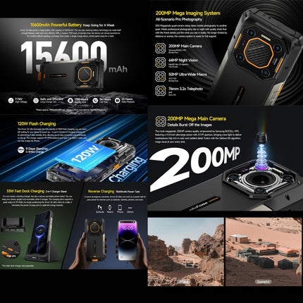 Ulefone Armor 26 Ultra Walkie-Talkie Version Rugged Phone, 6.78 inch Android 13 MediaTek Dimensity 8020 Octa Core, Network: 5G, NFC, 12GB+512GB Walkie-Talkie Version