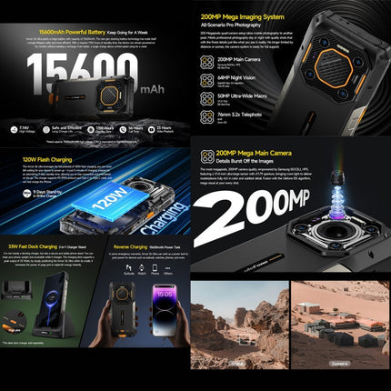 Ulefone Armor 26 Ultra Walkie-Talkie Version Rugged Phone, 6.78 inch Android 13 MediaTek Dimensity 8020 Octa Core, Network: 5G, NFC, 12GB+512GB Walkie-Talkie Version