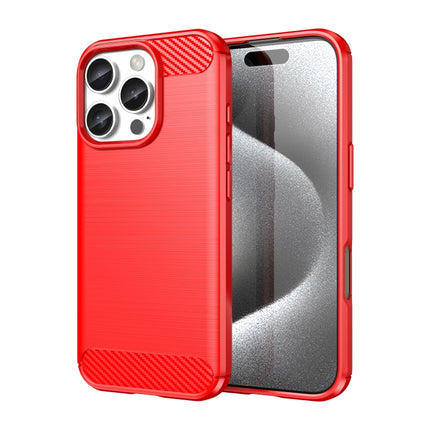 Brushed Texture Carbon Fiber TPU Phone Case, For iPhone 16